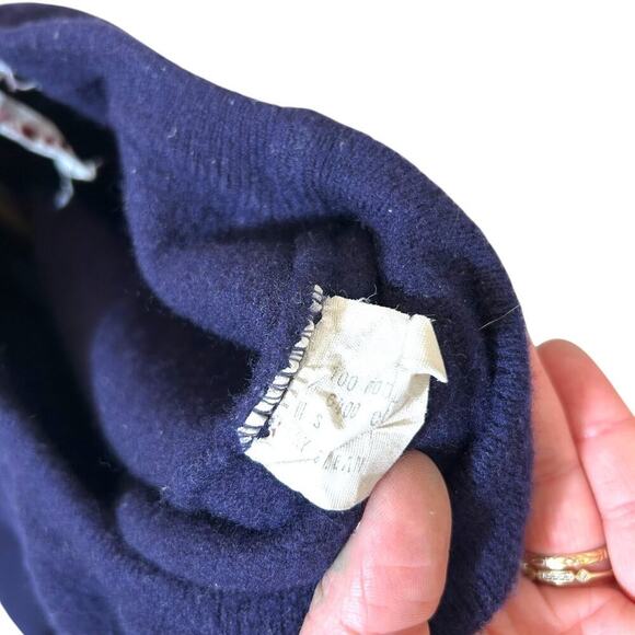 Vintage DDDOMINICK 100% Wool Navy Blue Pants – Warm Winter Baselayer– Inseam 22” - Picture 5 of 8